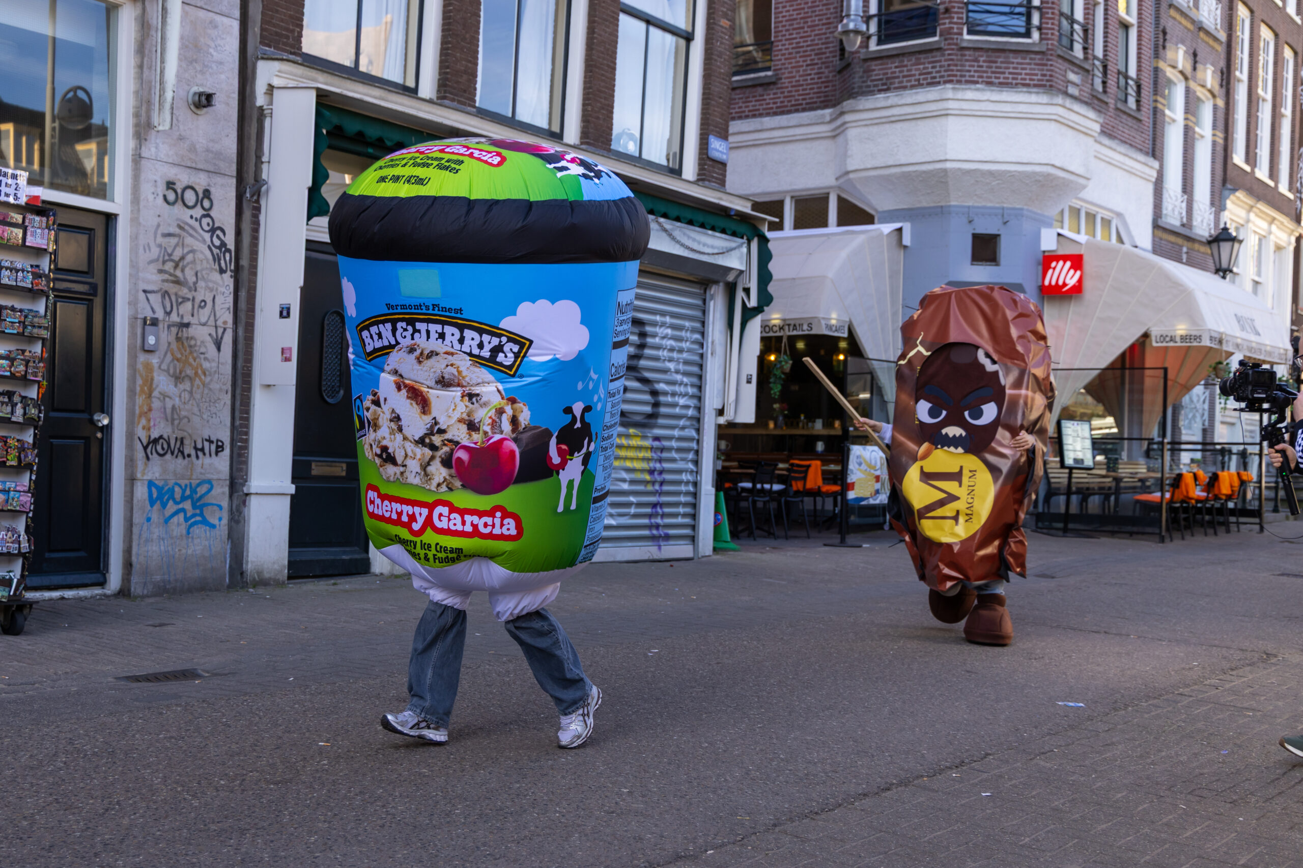 Ben Cohen arrives at Magnum's Amsterdam HQ, 7 April 2026
